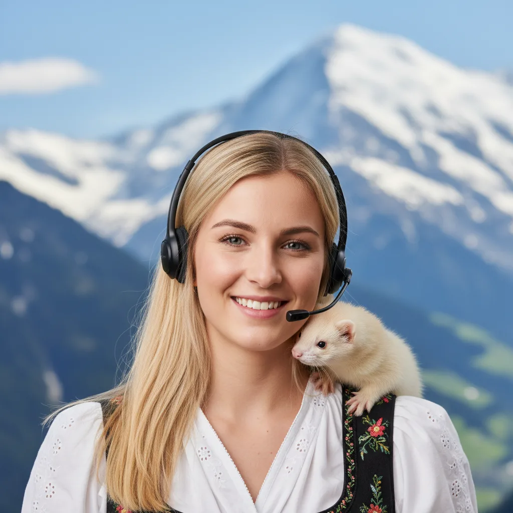 Heidi mit Frettli am Berg